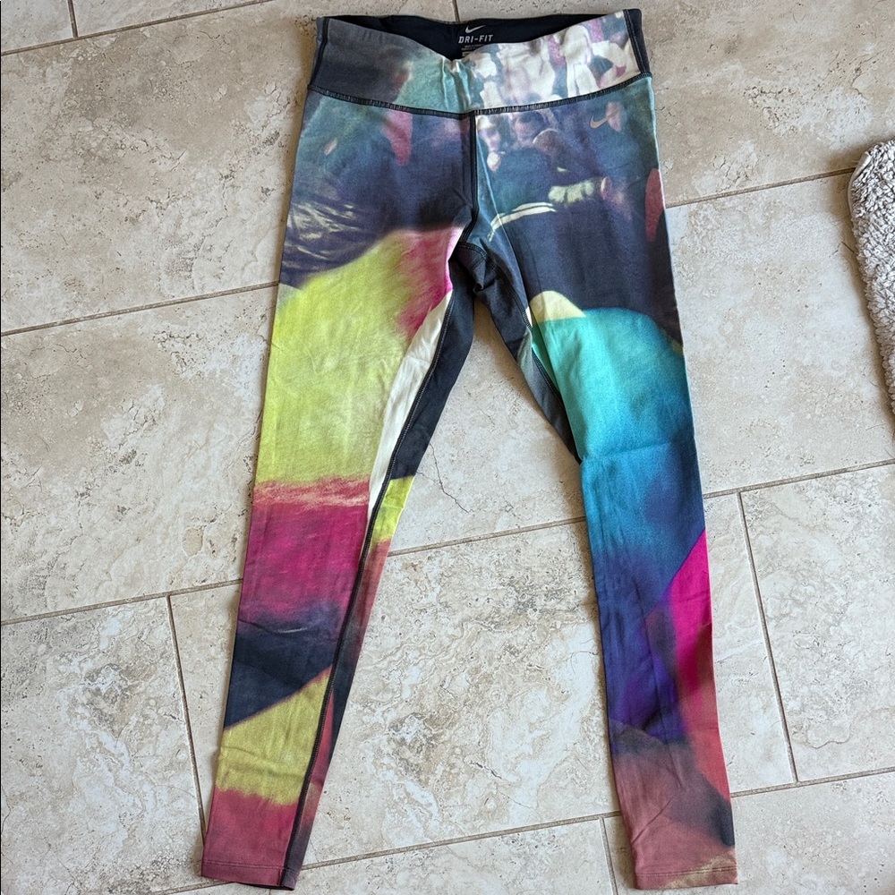 Nike Multicolor Abstract New York marathon Leggings